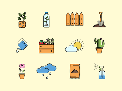 Gardening Icon Set