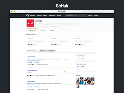 GitHub Profile UI