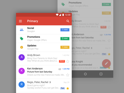 Gmail Mobile UI