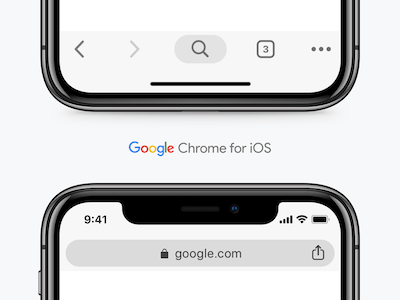 Google Chrome UI for iOS