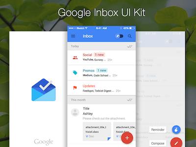 Google Inbox Mockup