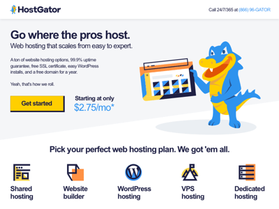 Hostgator Landing Page