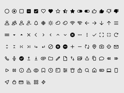 Set of 100 Unified Icons