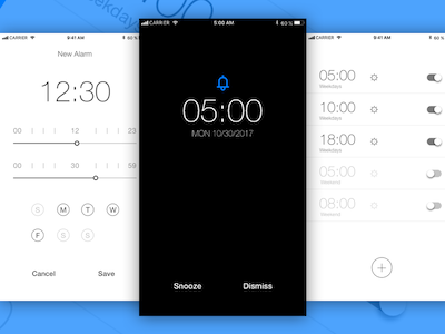 iOS 8 Minimal Alarm App
