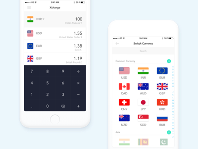 Clean Currency Xchange App