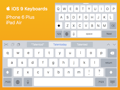 iOS 9 Keyboards for iPhone 6 Plus 