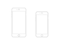 iPhone 6 Plus and iPhone 6 Wireframe