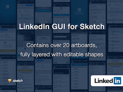 LinkedIn GUI for Sketch