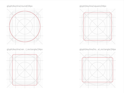 Keyline Shapes 24px