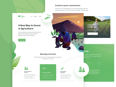 Zou Landing Page Template