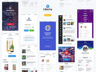 Liberty Mobile UI Kit Sample