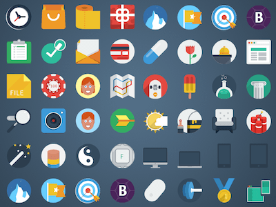 Flat Colorful Icons