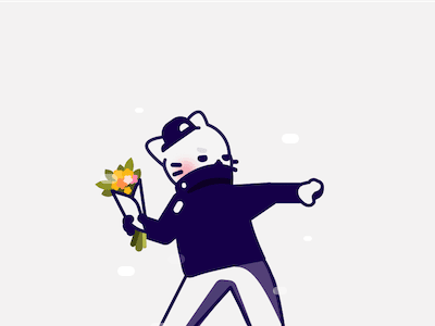 Flower Thrower Cat