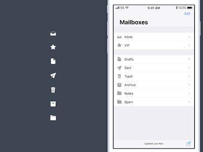 Mail App Icons iOS 11