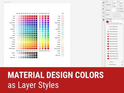 Material Design Colors As Layer Styles