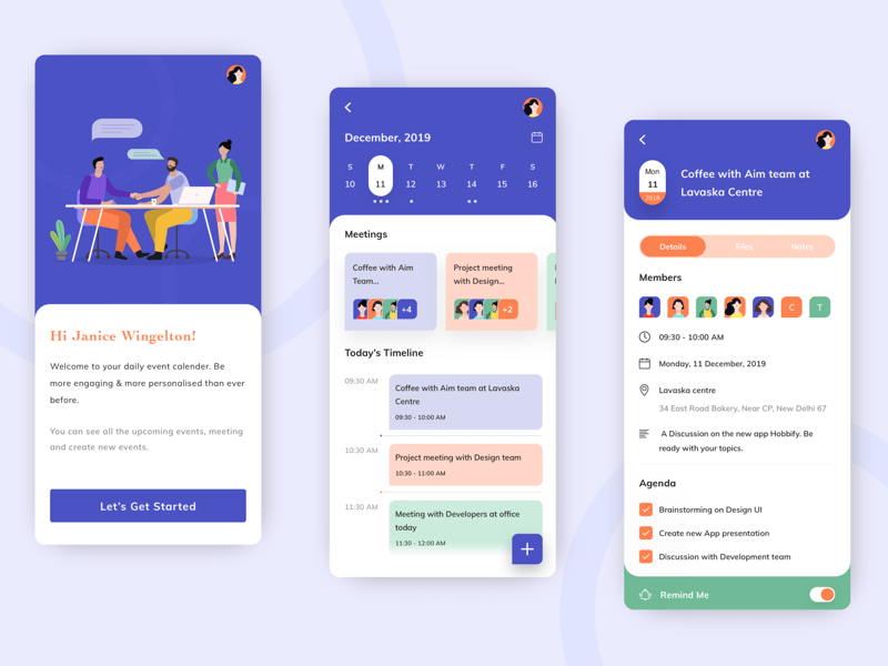 Meeting and Events App Concept