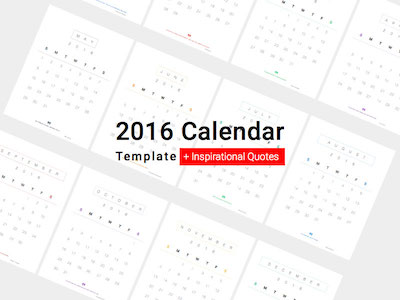 Minimal Calendar 2016
