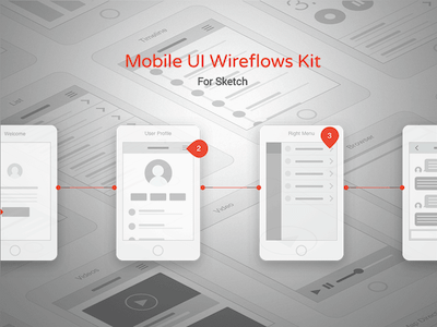 Mobile UI Wireframe Kit