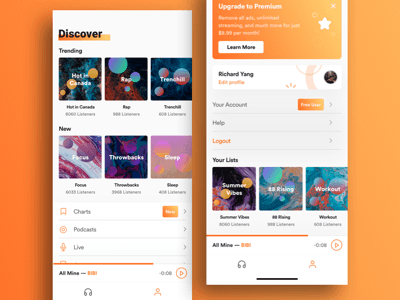 Music Streaming App Concept