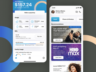 My AT&T Account Screen Redesign