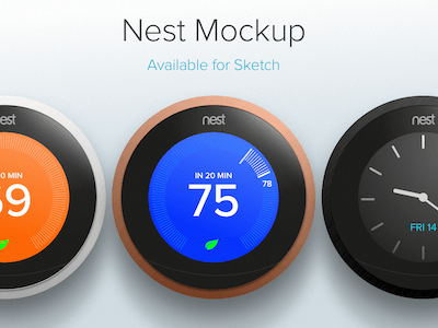 Nest Thermostat Mockup