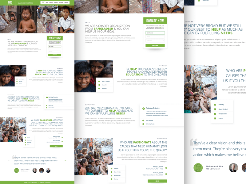 NGO Fundraising Landing Page