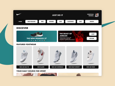 Shoes Company Website Concept