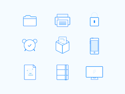 Office Outline Icons