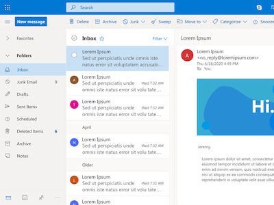 Outlook Mail Mockup