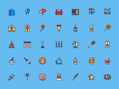 Party and Events Icon Set