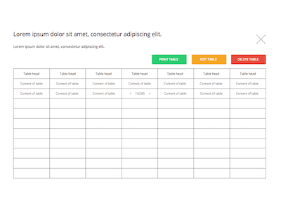 Table Template