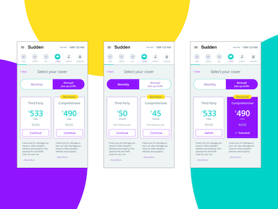 Pricing Page Mobile View