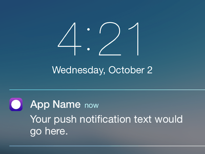 iOS Push Notification Template