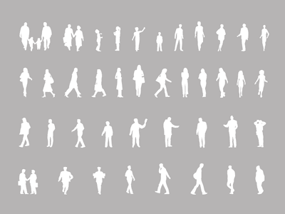 Silhouettes of People