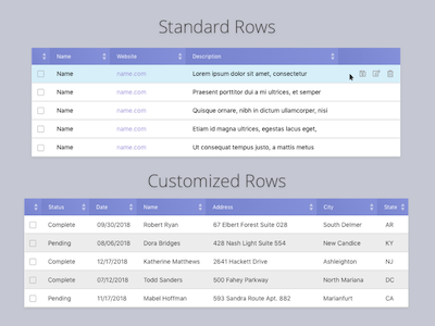 Responsive Table Template