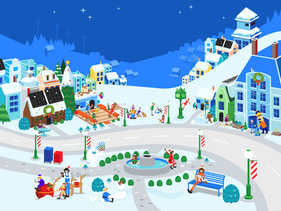 Google Santa Tracker Illustration