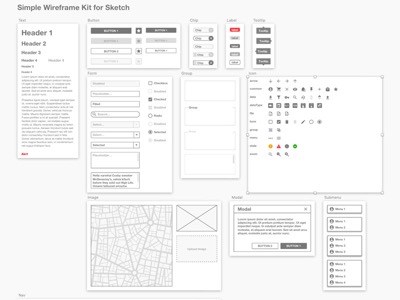 Simple Wireframe Kit