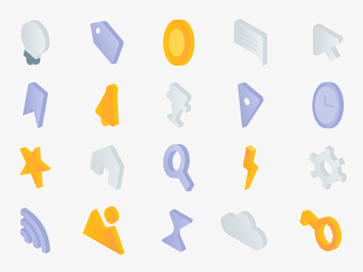 23 Isometric Icons