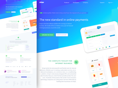 Stripe Website Homepage