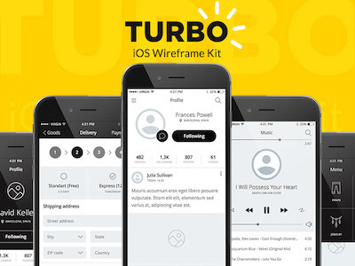 Turbo iOS Wireframe Kit Free Sample