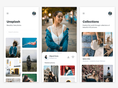 Unsplash App Concept