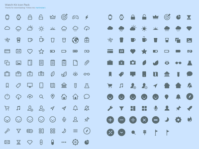 200 Icons for Watch Kit