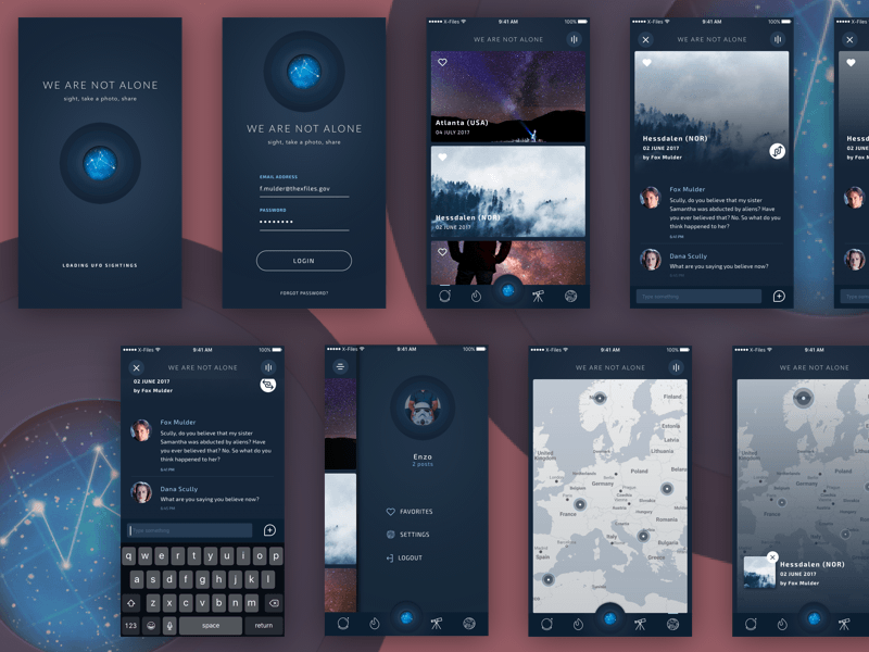 We Are Not Alone App Concept