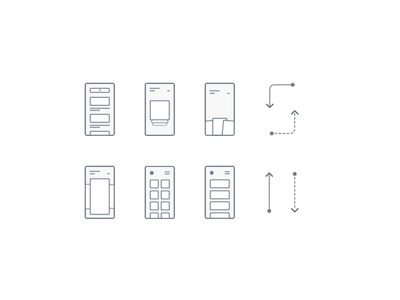 Wireframe Flow Icons