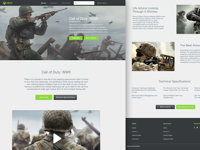 Xbox Website Re-design