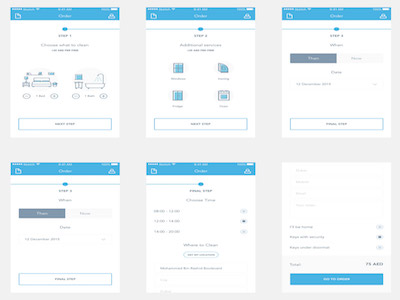 Cleaning App Order Flow