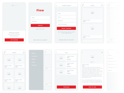 Flow - iOS Wireframe Kit