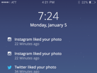 iOS Lock Screen Concept