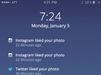 iOS Lock Screen Concept