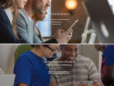 Apple iPhone Landing Page